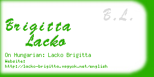 brigitta lacko business card